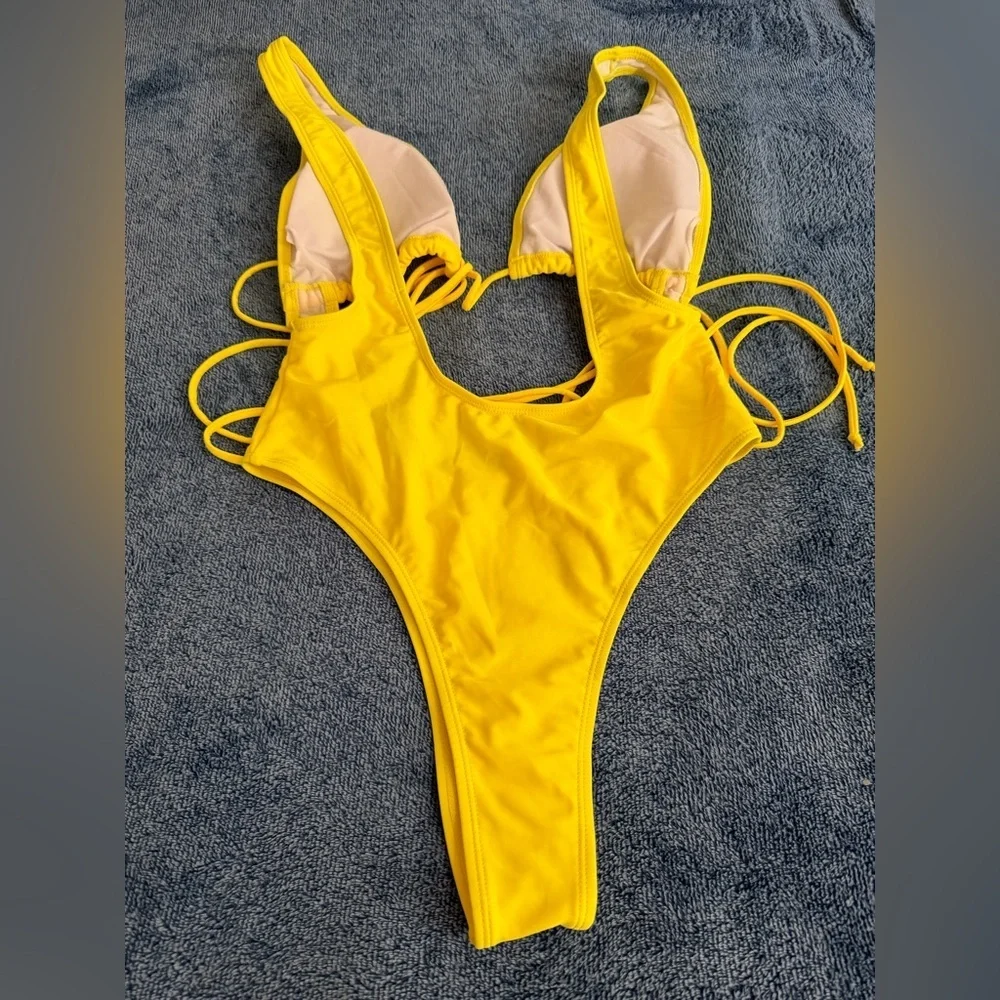 Sunny Yellow Women's One Piece Swimsuit